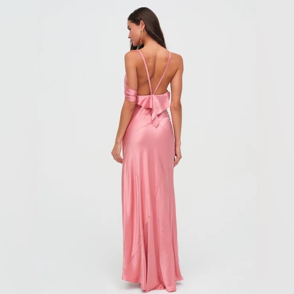 NWT For Love & Lemons Jewel Maxi Dress / Mauve Pink / Size XS - Picture 2 of 9